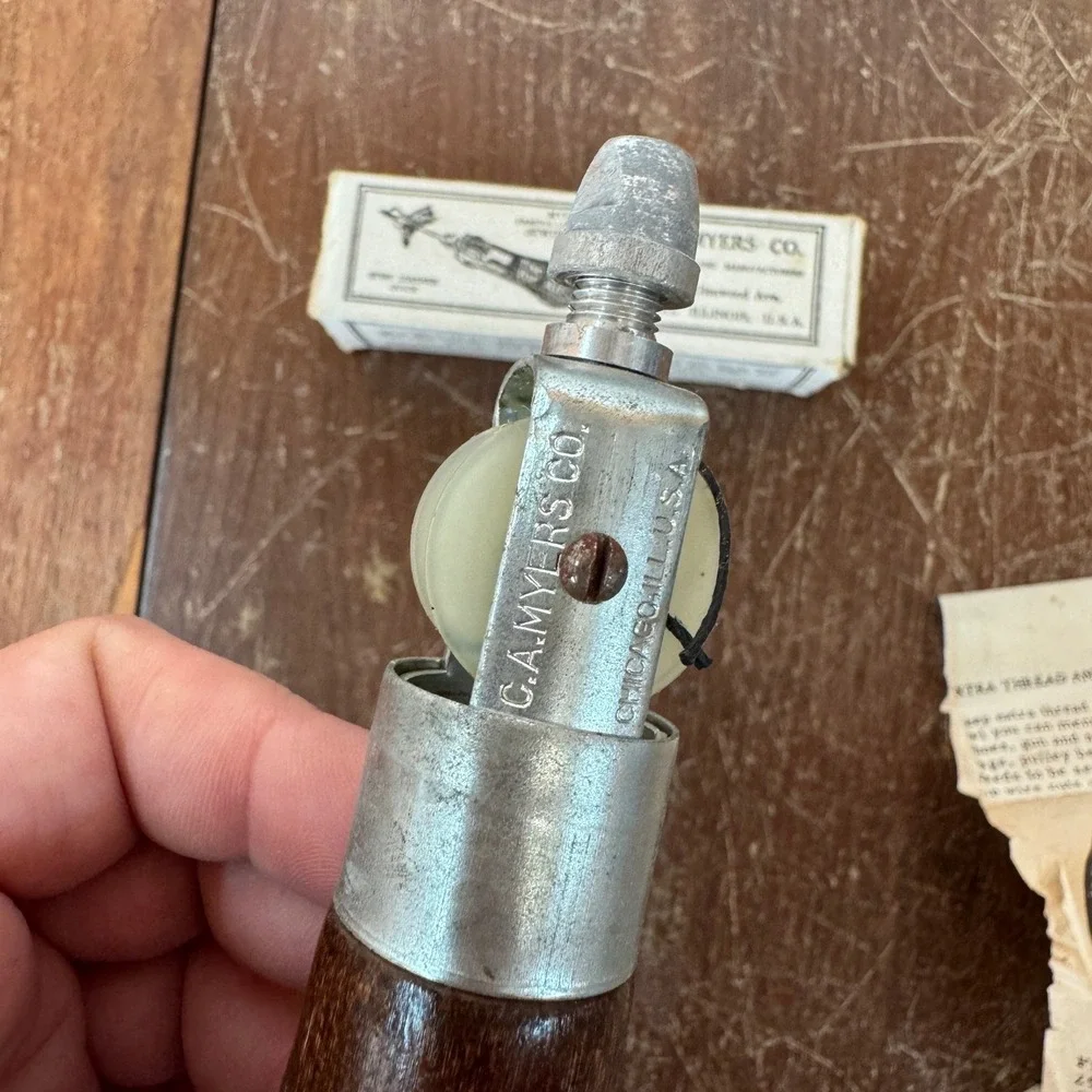Vintage C.A. Myers Lock Stitch‎ Sewing Awl Chicago Leather Repair Tool